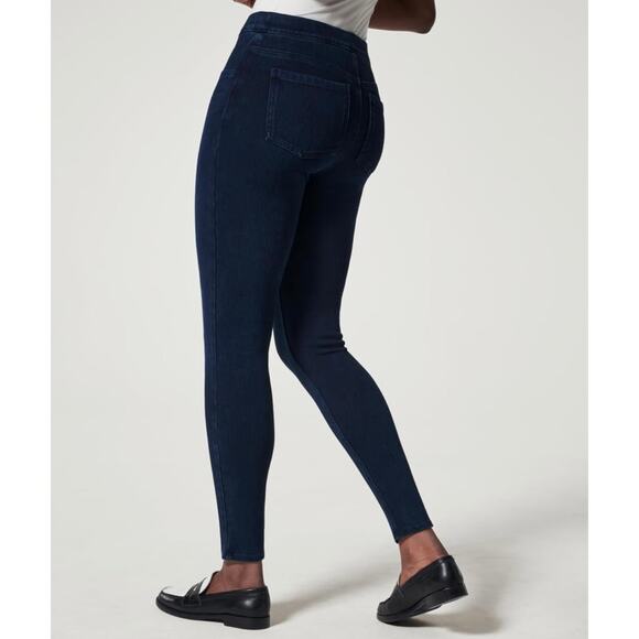 SPANX High Rise Jeanish Leggings Dark Denim Small S - Picture 2 of 10